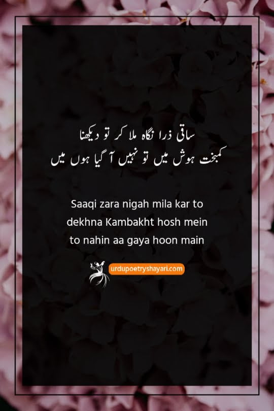 urdu poetry saqi