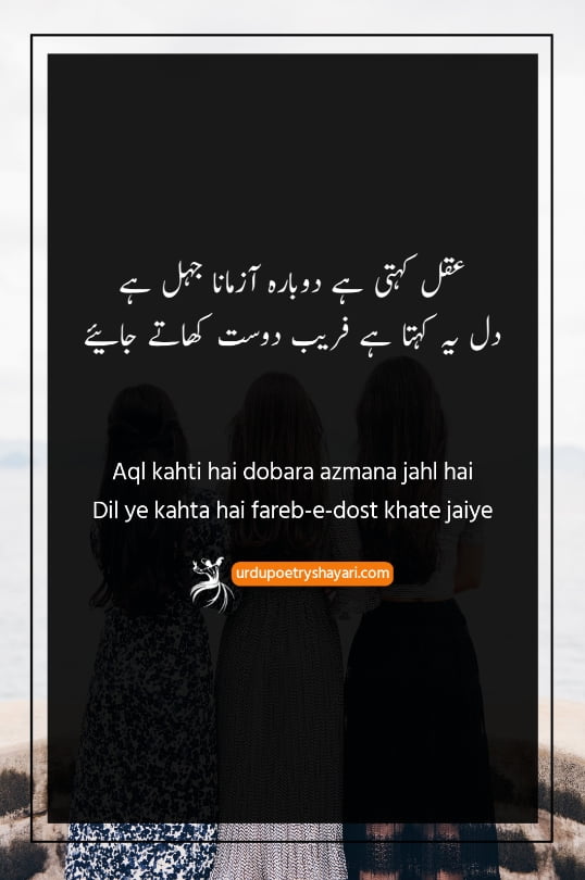 funny poetry in urdu for friends facebook